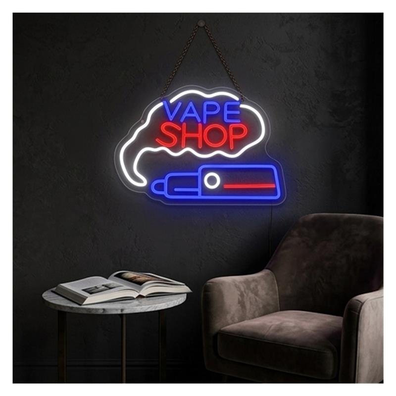 Неоновая вывеска для магазина  – обзор и цена Vaping Shop