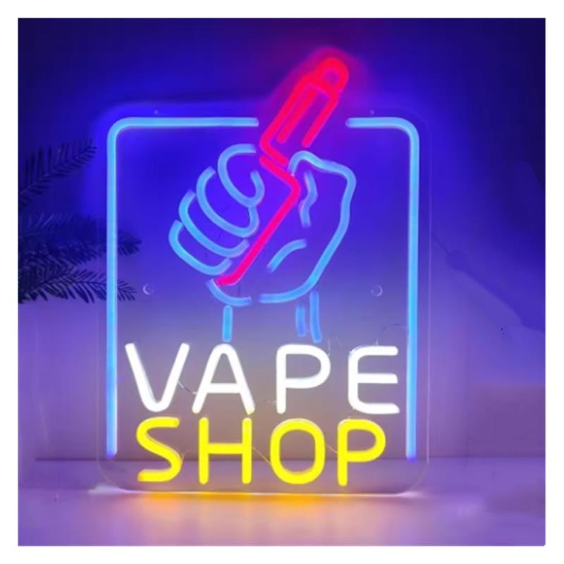 Неоновая вывеска для вейп-шопа – обзор и цена Vaping Store