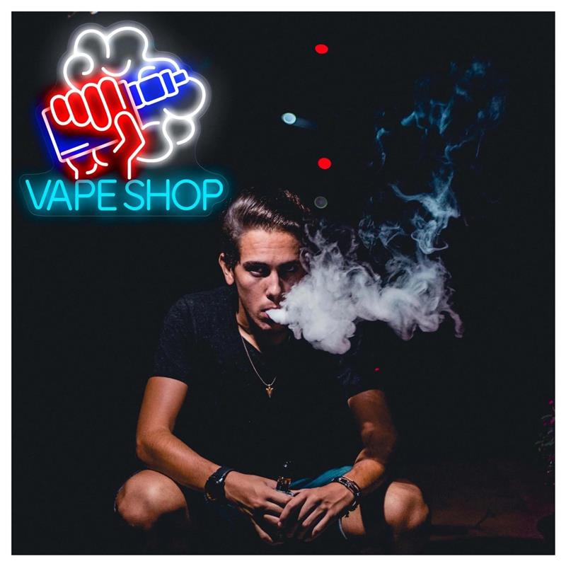 Неоновая вывеска для вейп-шопа – обзор и цена Vaping Store
