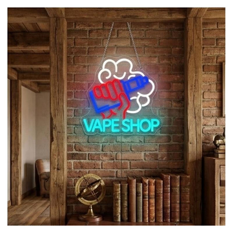 Неоновая вывеска для вейп-шопа – обзор и цена Vaping Store